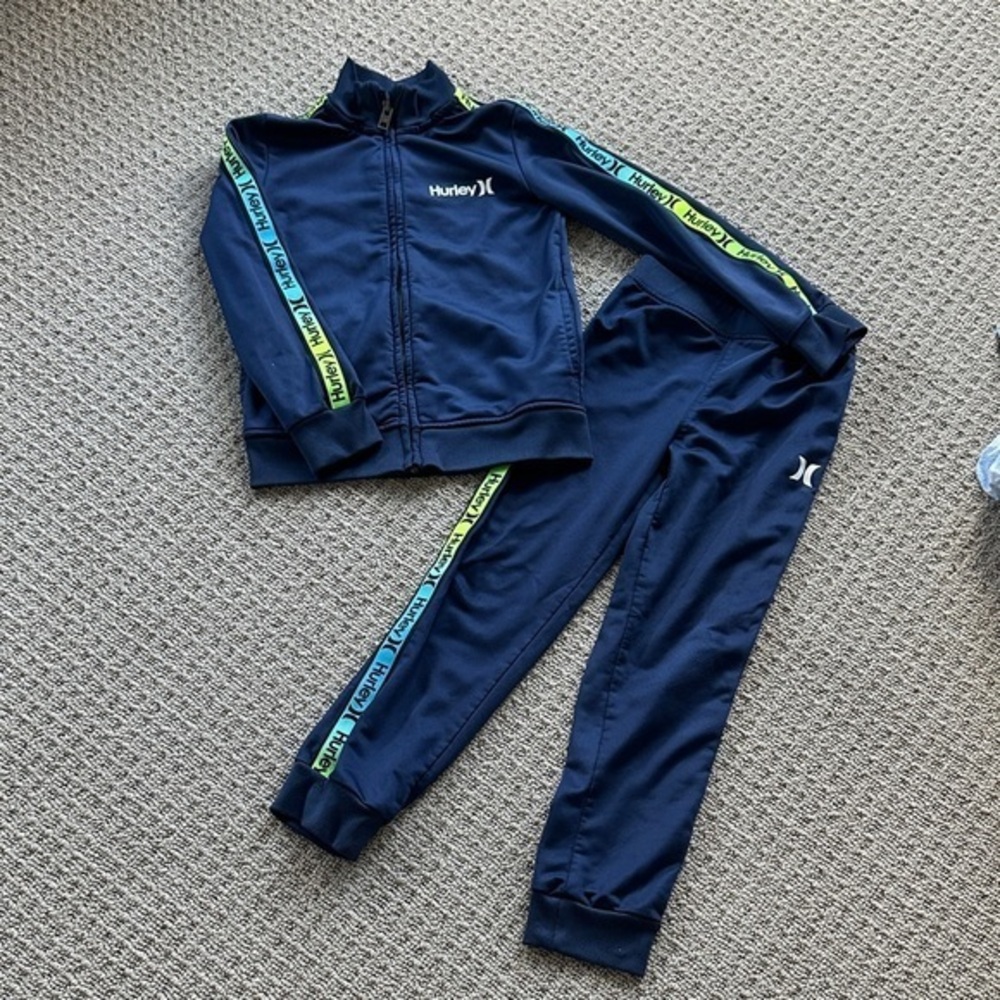 Hurley Navy Tracksuit with Blue and Green Accents